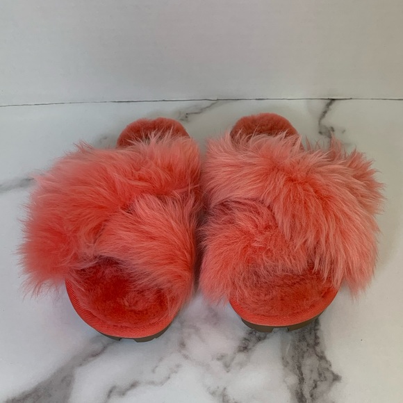 UGG Women’s Coral Fuzzalicious Slipper Sz 5 - Picture 3 of 5